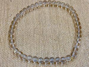 Ankle Bracelet - Quartz - 6mm Beads, 24cm Elasticated Bracelet (Ref SHMB2262)