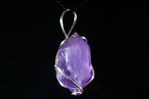 Polished Amethyst Point Hand Wired Pendant (REF:HWPA1)