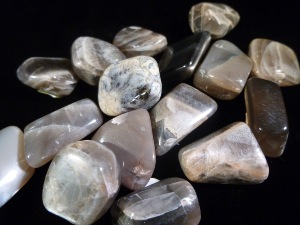 Moonstone - Black - Tumbled Stone (Selected)