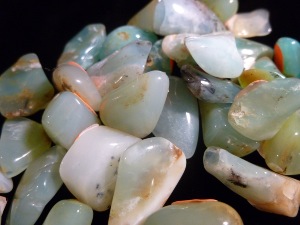 Opal  - Blue Peruvian Opal 2 to 4g Tumbled Stone (Selected)