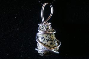 Dalmatian Jasper Hand Wired Pendant (No.100)