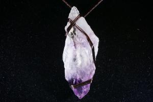 Amethyst Hand Tied Pendant (No.282)