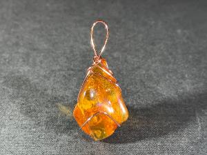 Hand Wired Pendant Amber, Baltic (REF:AMB5)
