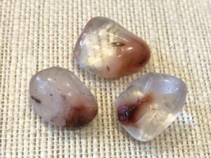 Quartz - with Red Amphibole - 4g to 10g Tumbled Stone (Selected)