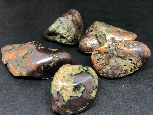 Cuprite and Copper - Tumbled Stone.