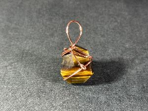Golden Tiger Eye Hand Wired Pendant (REF:HWTE6)