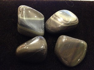 Obsidian - Platinum -  Large Tumbled Stone (Selected)