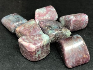Rubies in Kyanite - Tumbled Stone.
