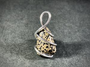 Dalmatian Jasper Hand Wired Pendant (No.100)