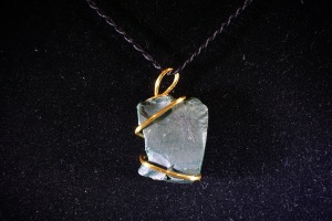 Green Jasper Hand Wired Pendant (No.758)