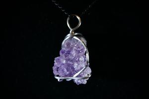 Amethyst Cluster Hand Wired Pendant (REF:ACP3)