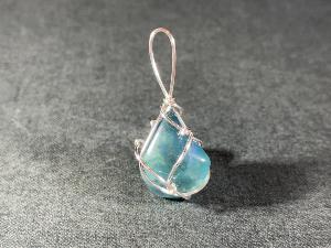 Blue Fluorite Hand Wired Pendant (REF:BLFLU1)
