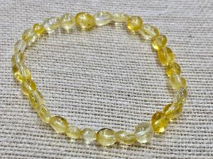 Citrine 6-8mm ‘nugget’ beads 19cm.  (ref. SHMB2230)