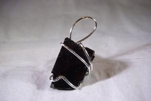 Shungite Grade 1 Hand Wired Pendant (REF:HWES3)