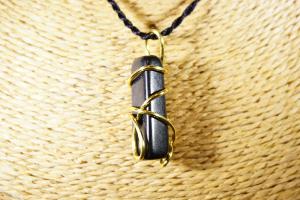 Shungite Hand Wired Pendant (REF:HWSP6)