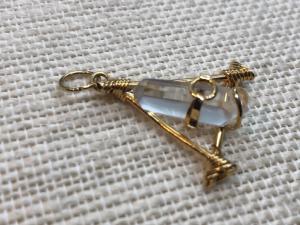 Quartz -  Point Pendant - Gold Plated (RefPP1)