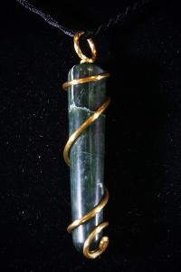 Green Kyanite Hand Wired Pendant (No.35)