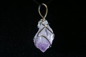 Amethyst Point Hand Wired Pendant (No.85)