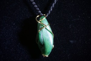 Buddstone African Jade Hand Wired Pendant (No.91)