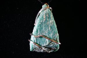 Amazonite Hand Wired Pendant (No.94)