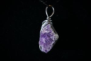 Amethyst Cluster Hand Wired Pendant (REF:ACP1)