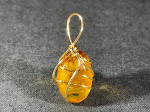 Hand Wired Pendant Amber, Baltic (REF:AMB3)