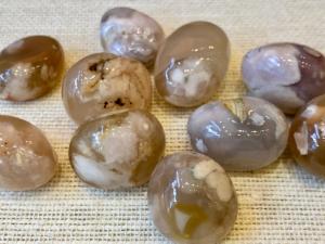 Agate - Flower Agate - Chalcedony-Tumbled Stone (Selected)