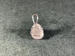Rose Quartz Hand Wired Pendant (REF:RQHWP6)