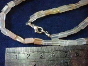 Moonstone - Necklace -Tube Beads