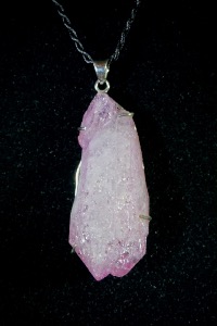 Rose Aura Quartz Pendant (No.4)