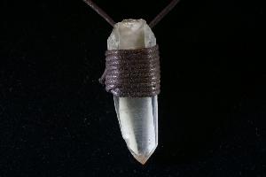 Quartz Lemurian Hand Tied Pendant (No.87)