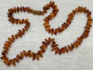 Amber - Honey colour - 63cm (24 inch) Long Chip Necklace (Ref AMJ2)