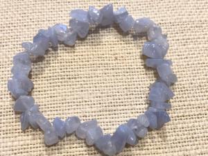 Blue Lace Agate - Gemstone Chip Bead Bracelet (Selected)