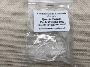 Quartz, Points up to 1g each, Pack Weight 10g (selected)