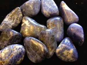 Sodalite - 8.5 to 12.5g Tumbled Stone - Light Blue & White (Selected)