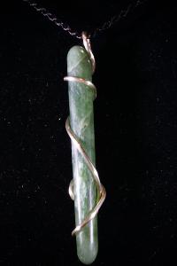 Green Kyanite Hand Wired Pendant (No.36)