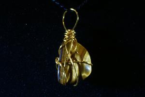 Golden Tiger Eye Hand Wired Pendant (No.96)