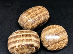 Aragonite - Brown - 2 x 3cm Tumbled Stone.