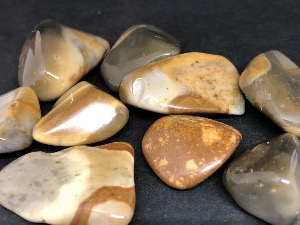 Crop Circle Stone - Flint - Tumbled Stone.