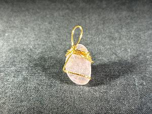 Rose Quartz Hand Wired Pendant (REF:RQHWP5)