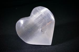 Selenite Heart, from Morocco (REF:SH10)