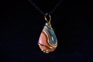 Polychromic Jasper Hand Wired Pendant (No.355)