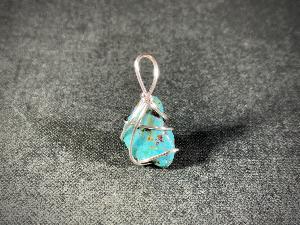 Turquoise Hand Wired Pendant (No.38)