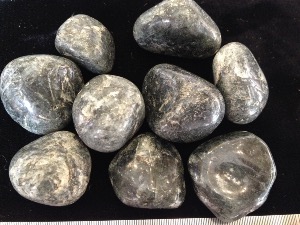 Quartz - with Black Tourmaline -Tumbled Stone (Selected)