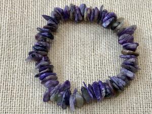 Charoite - Large Chip Bracelet, 19cm Elasticated Bracelet, (ref SHMB2103))