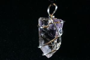 Polished Hand Wired Amethyst Pendant (REF:HWPA6)