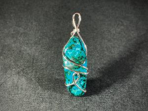Malachite & Chrysocolla Hand Wired Pendant £38 (REF:MALACHRYHWP1)