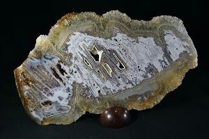 Agate & Quartz Slice, from Brazil (Fluorescent Under Short Wave UV Light) (REF:AQSUV1)