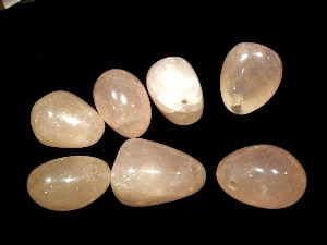 Drilled - Rose Quartz - Tumbled Stone (Selected)