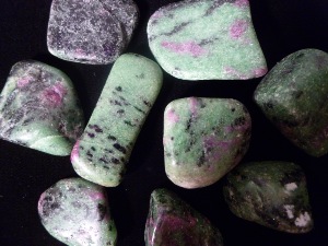 Rubycrosite (Ruby in Zoisite) - Tumbled Stone